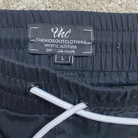 Track // Joggers Pants by The HideOutClothing // black Multi pocket Button Ankle - Picture 6 of 11